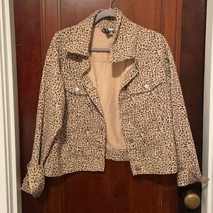 LEOPARD DENIM JACKET